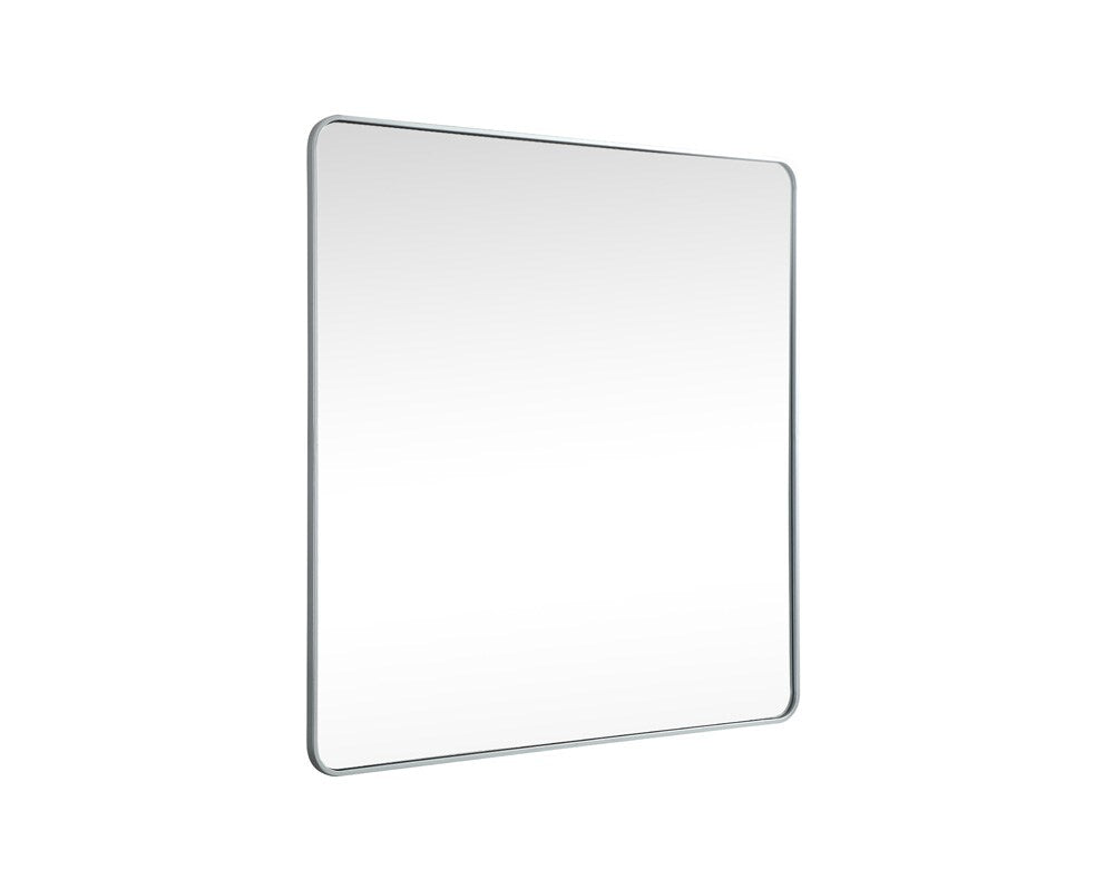 Elegant Furniture & Lighting - Evermore Soft corner metal square mirror 48x48 inch in Silver - MR804848S veiw 8