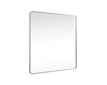 Elegant Furniture & Lighting - Evermore Soft corner metal square mirror 48x48 inch in Silver - MR804848S veiw 8