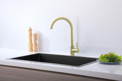 Elegant Furniture & Lighting - Finn Single Handle Kitchen Faucet in Brushed Gold - FAK-307BGD veiw 2