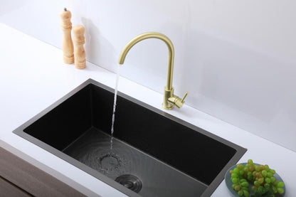 Elegant Furniture & Lighting - Finn Single Handle Kitchen Faucet in Brushed Gold - FAK-307BGD veiw 4