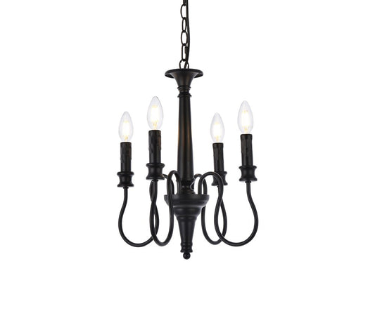 Elegant Furniture & Lighting - Flynx 4 lights pendant in black - LD7042D14BK veiw 1