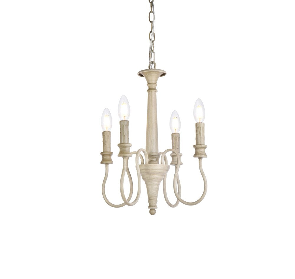 Elegant Furniture & Lighting - Flynx 4 lights pendant in weathered dove - LD7042D14WD veiw 1