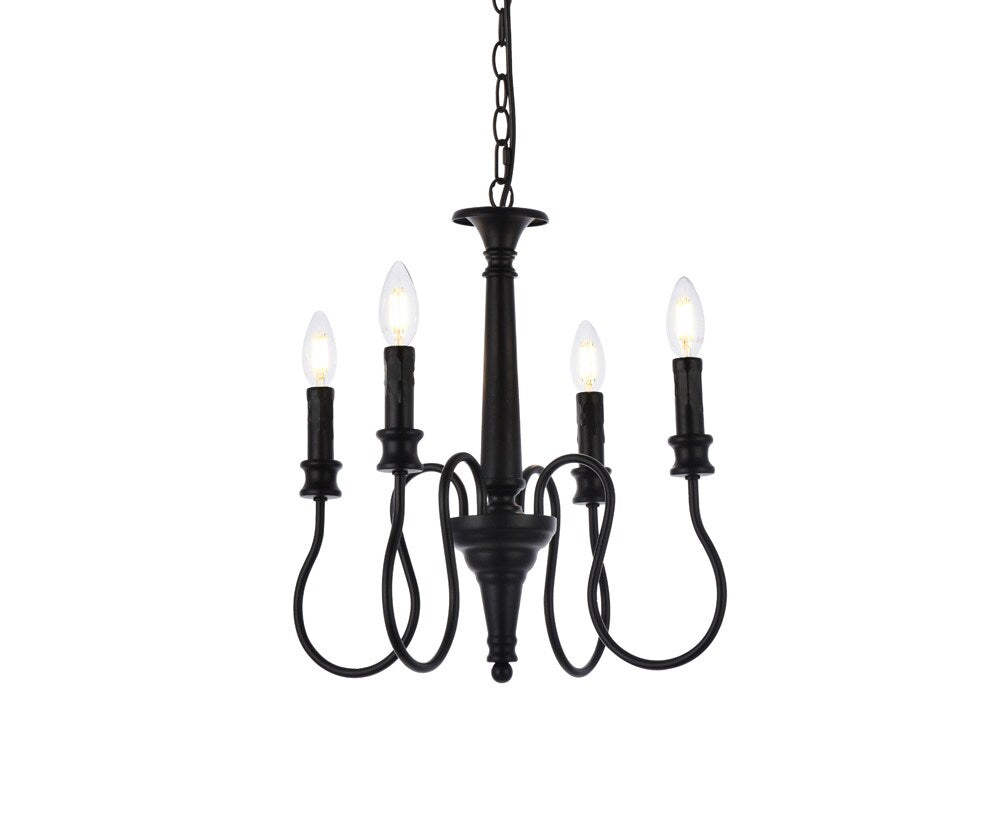 Elegant Furniture & Lighting - Flynx 4 lights pendant in black - LD7043D17BK veiw 1