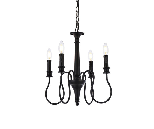 Elegant Furniture & Lighting - Flynx 4 lights pendant in black - LD7043D17BK veiw 1