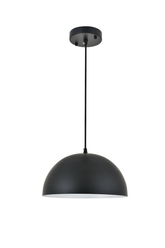 Elegant Furniture & Lighting - Forte 1 light black Pendant - LD4022D12BK veiw 1
