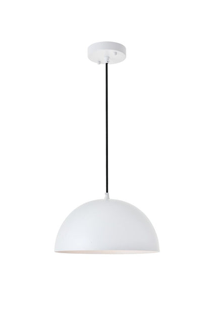 Elegant Furniture & Lighting - Forte 1 light White Pendant - LD4022D12WH veiw 1