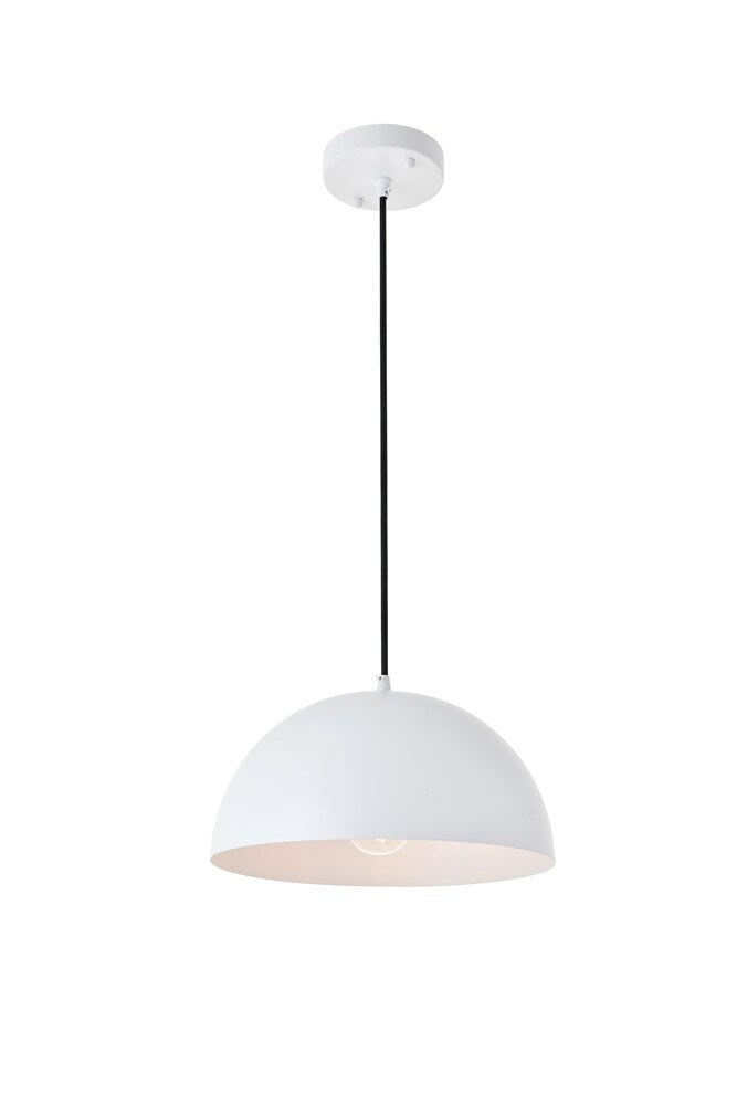 Elegant Furniture & Lighting - Forte 1 light White Pendant - LD4022D12WH veiw 7