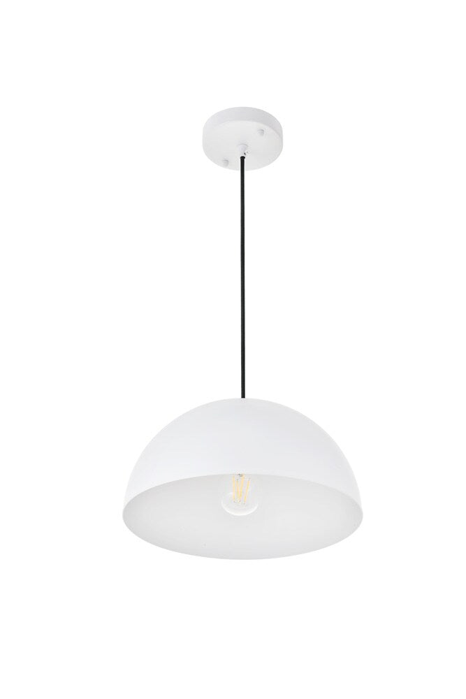 Elegant Furniture & Lighting - Forte 1 light White Pendant - LD4022D12WH veiw 12