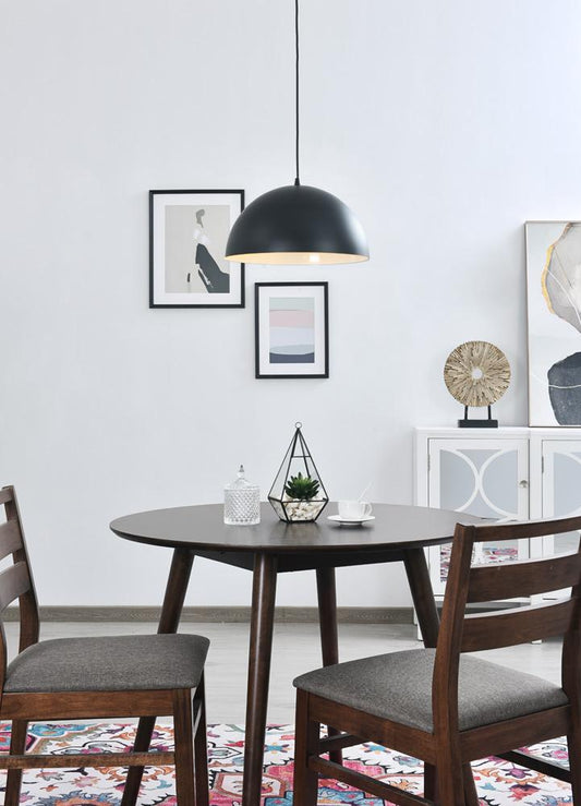 Elegant Furniture & Lighting - Forte 1 light black Pendant - LD4023D14BK veiw 2