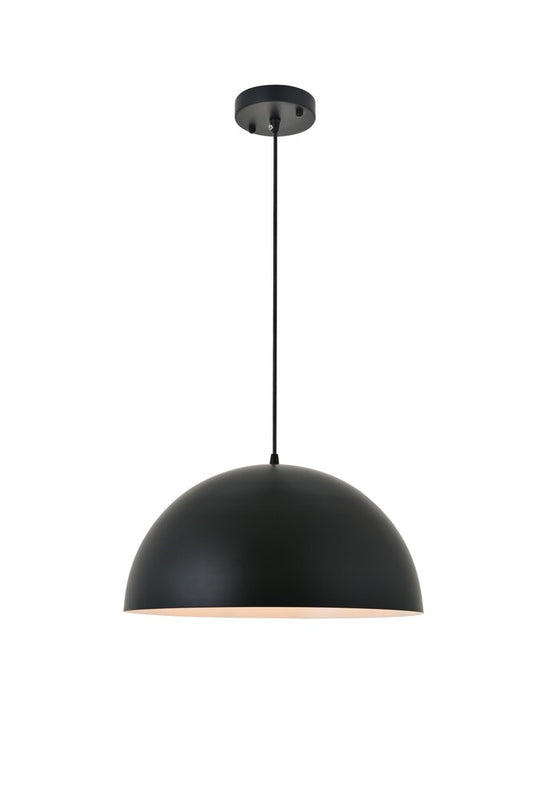 Elegant Furniture & Lighting - Forte 1 light black Pendant - LD4025D16BK veiw 1