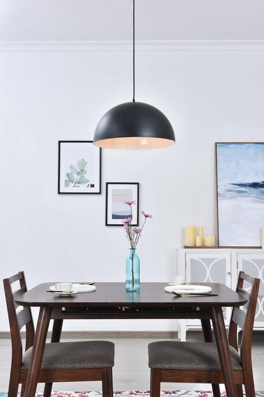 Elegant Furniture & Lighting - Forte 1 light black Pendant - LD4025D16BK veiw 2