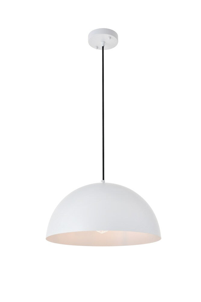 Elegant Furniture & Lighting - Forte 1 light White Pendant - LD4025D16WH veiw 7