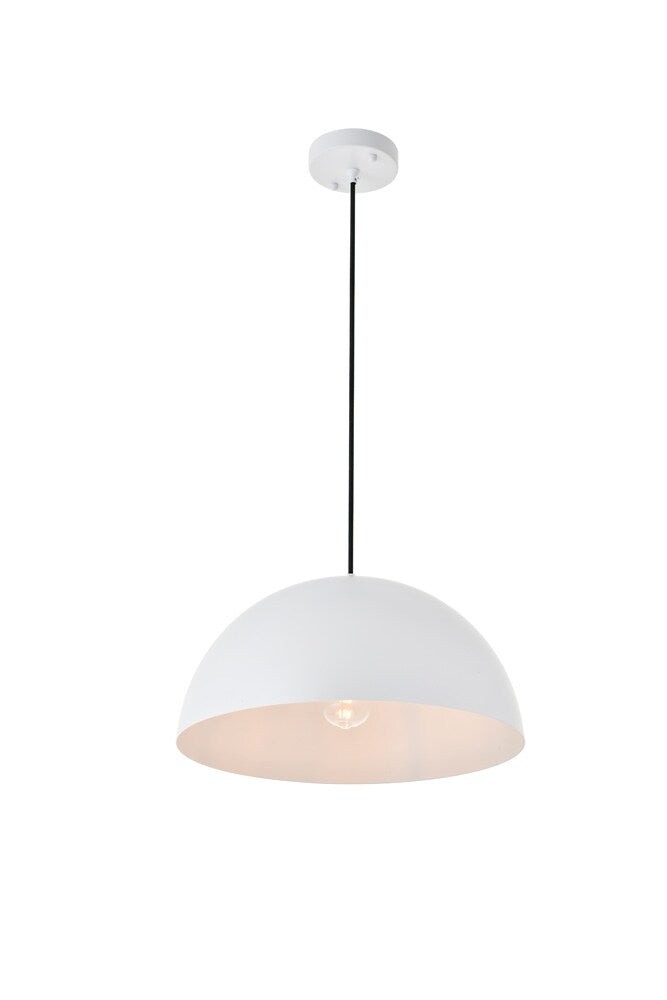 Elegant Furniture & Lighting - Forte 1 light White Pendant - LD4025D16WH veiw 9