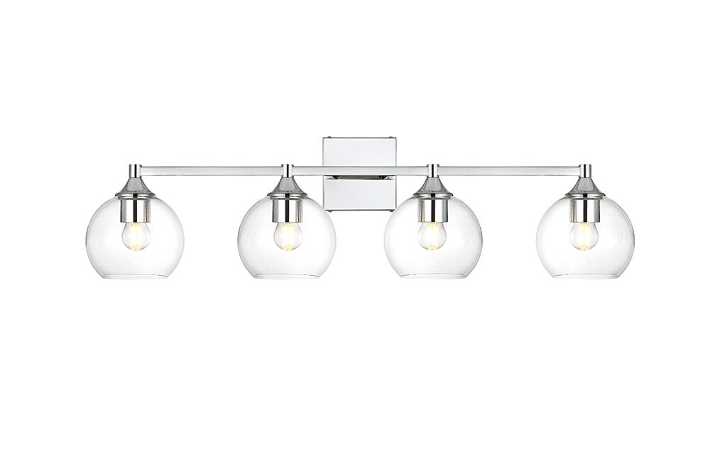 Elegant Furniture & Lighting - Foster 4 light Chrome and Clear Bath Sconce - LD7308W33CH veiw 1
