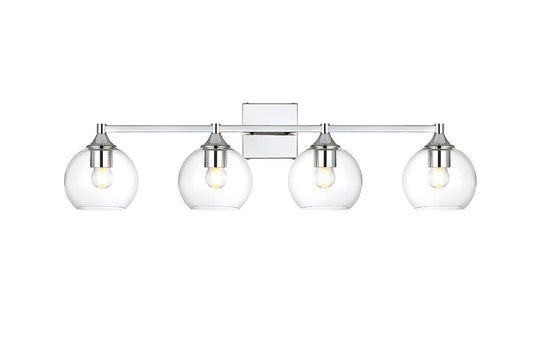 Elegant Furniture & Lighting - Foster 4 light Chrome and Clear Bath Sconce - LD7308W33CH veiw 1