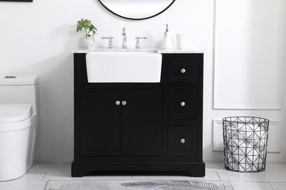 Elegant Furniture & Lighting - Franklin 36 inch Single bathroom vanity in black - VF60236BK veiw 2