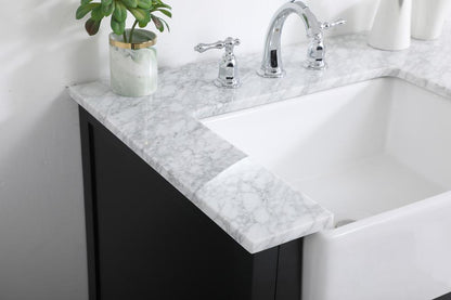 Elegant Furniture & Lighting - Franklin 36 inch Single bathroom vanity in black - VF60236BK veiw 6