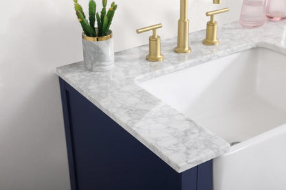 Elegant Furniture & Lighting - Franklin 36 inch Single bathroom vanity in blue - VF60236BL veiw 6