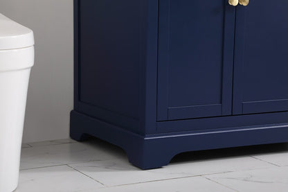 Elegant Furniture & Lighting - Franklin 36 inch Single bathroom vanity in blue - VF60236BL veiw 7