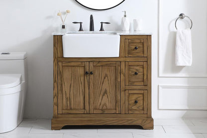 Elegant Furniture & Lighting - Franklin 36 inch Single bathroom vanity in driftwood - VF60236DW veiw 2