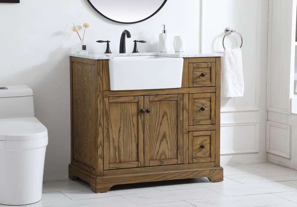 Elegant Furniture & Lighting - Franklin 36 inch Single bathroom vanity in driftwood - VF60236DW veiw 3