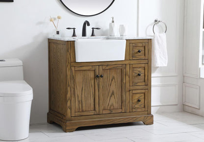 Elegant Furniture & Lighting - Franklin 36 inch Single bathroom vanity in driftwood - VF60236DW veiw 3