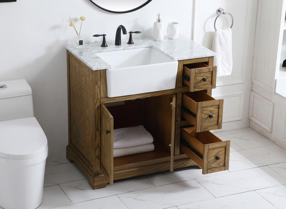 Elegant Furniture & Lighting - Franklin 36 inch Single bathroom vanity in driftwood - VF60236DW veiw 4