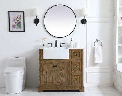 Elegant Furniture & Lighting - Franklin 36 inch Single bathroom vanity in driftwood - VF60236DW veiw 5