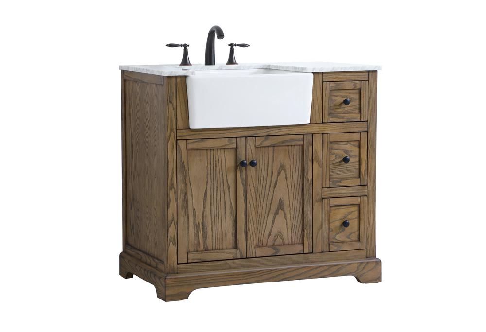Elegant Furniture & Lighting - Franklin 36 inch Single bathroom vanity in driftwood - VF60236DW veiw 8