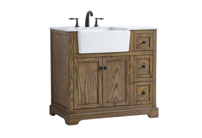 Elegant Furniture & Lighting - Franklin 36 inch Single bathroom vanity in driftwood - VF60236DW veiw 8