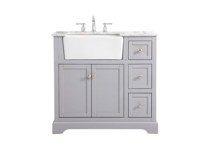 Elegant Furniture & Lighting - Franklin 36 inch Single bathroom vanity in grey - VF60236GR veiw 1