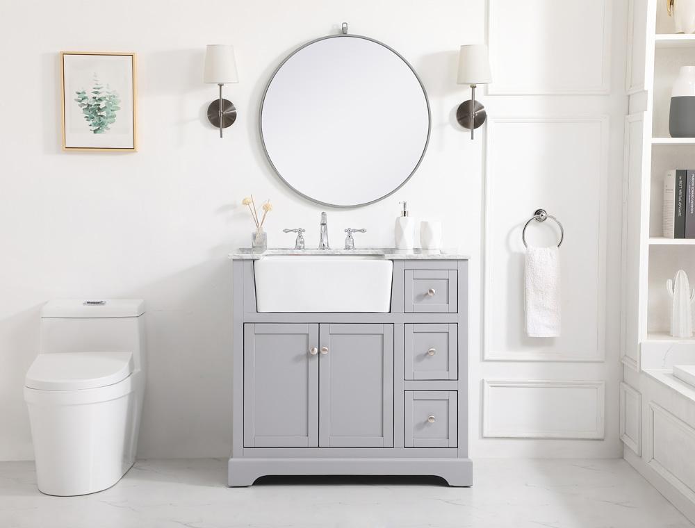 Elegant Furniture & Lighting - Franklin 36 inch Single bathroom vanity in grey - VF60236GR veiw 5