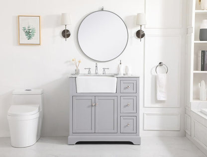 Elegant Furniture & Lighting - Franklin 36 inch Single bathroom vanity in grey - VF60236GR veiw 5