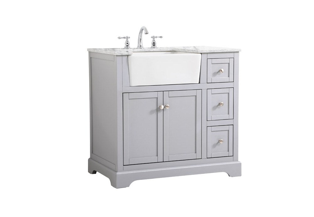 Elegant Furniture & Lighting - Franklin 36 inch Single bathroom vanity in grey - VF60236GR veiw 8