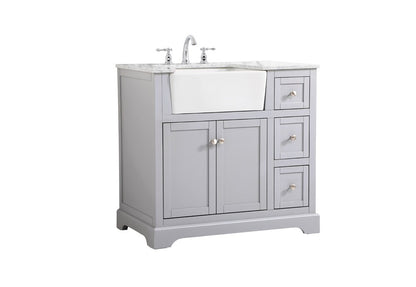 Elegant Furniture & Lighting - Franklin 36 inch Single bathroom vanity in grey - VF60236GR veiw 8