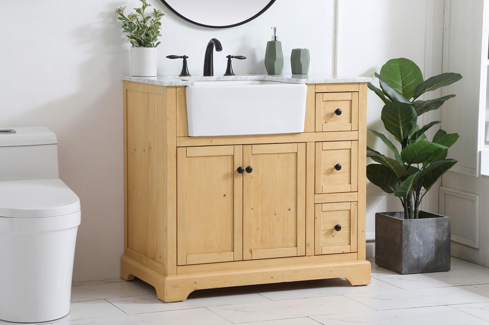 Elegant Furniture & Lighting - Franklin 36 inch Single bathroom vanity in natural wood - VF60236NW veiw 3