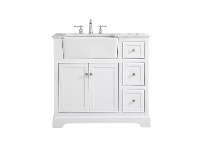 Elegant Furniture & Lighting - Franklin 36 inch Single bathroom vanity in white - VF60236WH veiw 1