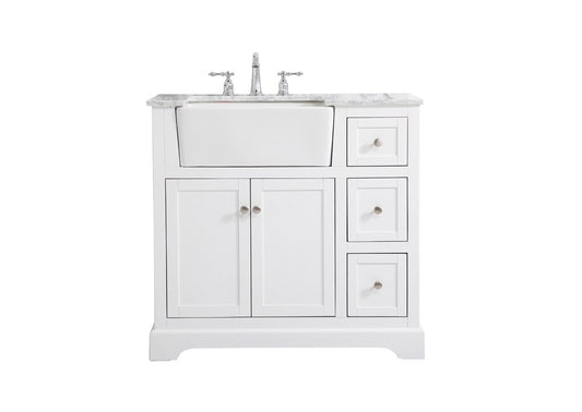 Elegant Furniture & Lighting - Franklin 36 inch Single bathroom vanity in white - VF60236WH veiw 1