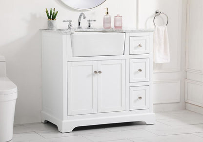 Elegant Furniture & Lighting - Franklin 36 inch Single bathroom vanity in white - VF60236WH veiw 3