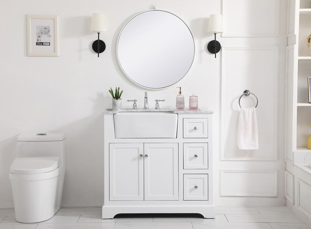 Elegant Furniture & Lighting - Franklin 36 inch Single bathroom vanity in white - VF60236WH veiw 5