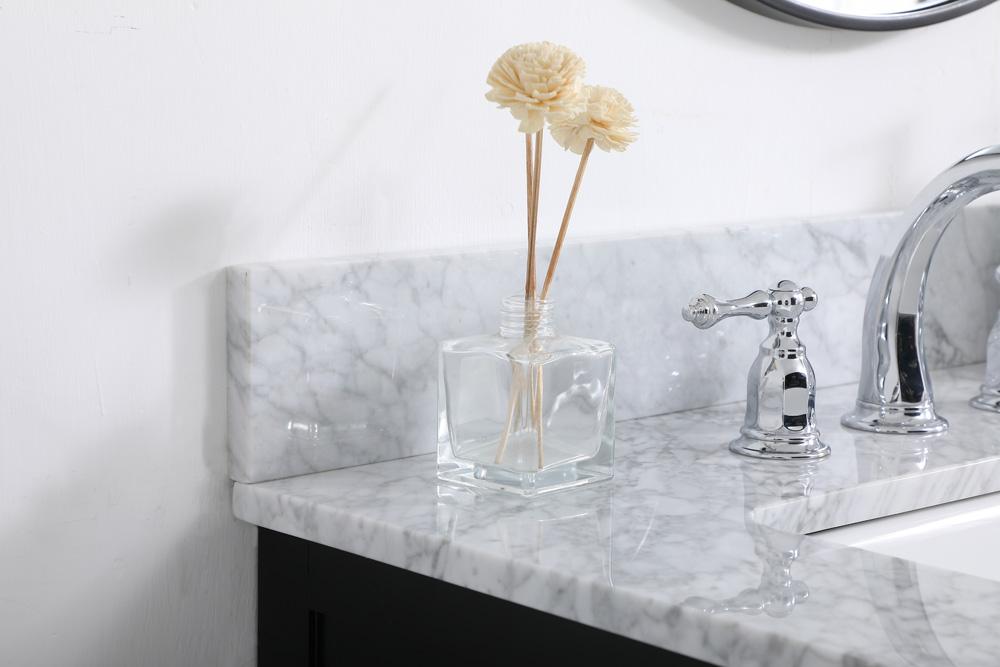 Elegant Furniture & Lighting - Franklin 36 inch Single bathroom vanity in black with backsplash - VF60236BK-BS veiw 6