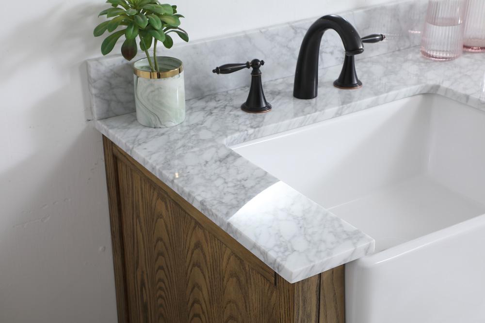 Elegant Furniture & Lighting - Franklin 36 inch Single bathroom vanity in driftwood with backsplash - VF60236DW-BS veiw 6