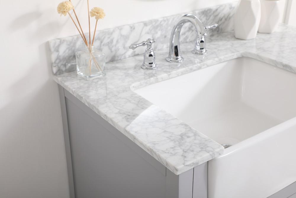 Elegant Furniture & Lighting - Franklin 36 inch Single bathroom vanity in grey with backsplash - VF60236GR-BS veiw 6