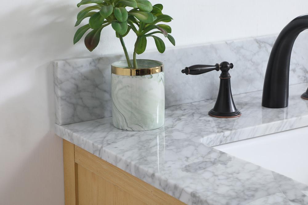 Elegant Furniture & Lighting - Franklin 36 inch Single bathroom vanity in natural wood with backsplash - VF60236NW-BS veiw 6