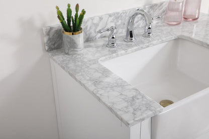 Elegant Furniture & Lighting - Franklin 36 inch Single bathroom vanity in white with backsplash - VF60236WH-BS veiw 6