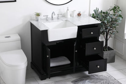 Elegant Furniture & Lighting - Franklin 42 inch Single bathroom vanity in black - VF60242BK veiw 4