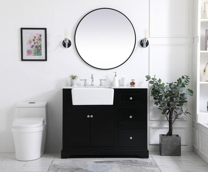 Elegant Furniture & Lighting - Franklin 42 inch Single bathroom vanity in black - VF60242BK veiw 5