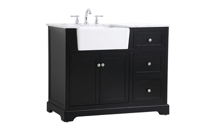 Elegant Furniture & Lighting - Franklin 42 inch Single bathroom vanity in black - VF60242BK veiw 8