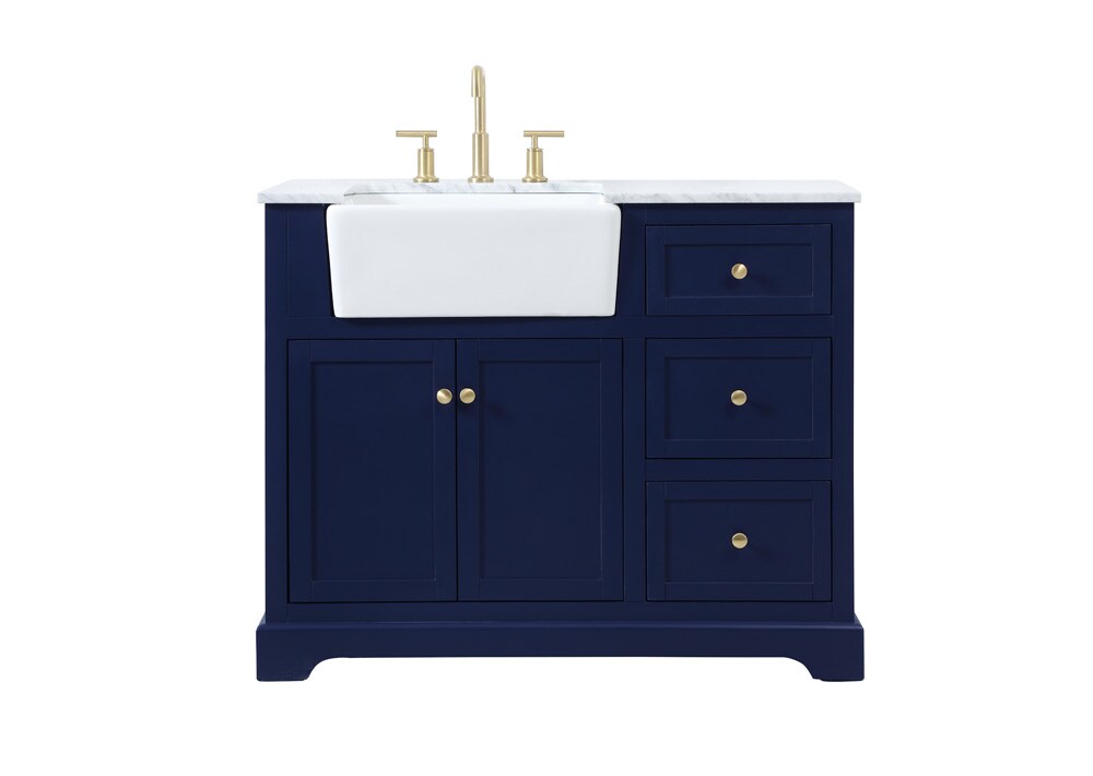 Elegant Furniture & Lighting - Franklin 42 inch Single bathroom vanity in blue - VF60242BL veiw 1