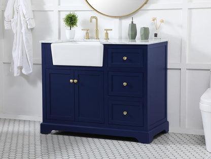 Elegant Furniture & Lighting - Franklin 42 inch Single bathroom vanity in blue - VF60242BL veiw 3